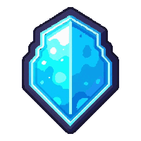 data shard crystal  electric blue lit