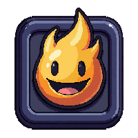Med Patch Nano Custom Painted Flame — free pixel art sprite from the Runner Cyberpunk Gear collection, transparent PNG