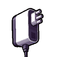 Power Cable Charger  Corporate Clean White — free pixel art sprite from the Runner Cyberpunk Gear collection, transparent PNG