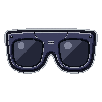 Smart Glasses Ar Damaged But Working — free pixel art sprite from the Runner Cyberpunk Gear collection, transparent PNG