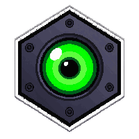 cybernetic eye lens green bio organic
