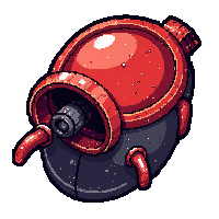 Toxin Filter Kidney Damaged Sparking — free pixel art sprite from the Runner Cyberpunk Implants collection, transparent PNG