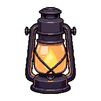 lit lantern  rustic worn