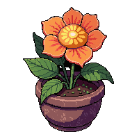 potted flower  fantasy enchanted glowing