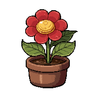 potted flower  medieval style