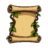 rolled scroll  decorated with vines