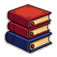 stack of books  medieval style