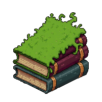 stack of books  moss covered ancient