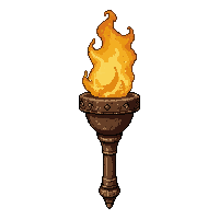 torch on a stick  medieval style