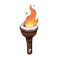torch on a stick  snow dusted