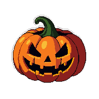 treasure chest  halloween pumpkin themed