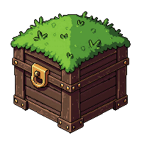 treasure chest  moss covered ancient