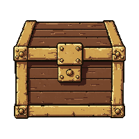 Treasure Chest Simple Plain — free pixel art sprite from the Runner Decor collection, transparent PNG