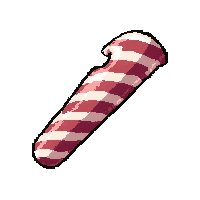 candy cane  half eaten