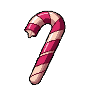 candy cane  with a bite taken out