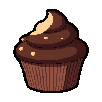 chocolate cupcake  half eaten