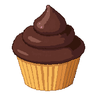 chocolate cupcake  pixel perfect simple