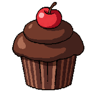 chocolate cupcake  stylized cute