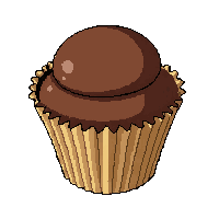 chocolate cupcake  wrapped in paper