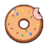 donut with sprinkles  half eaten