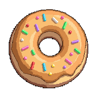 donut with sprinkles  old and dried