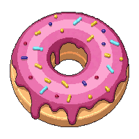 donut with sprinkles  sparkling magical