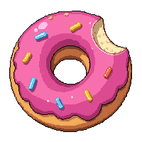 donut with sprinkles  with a bite taken out