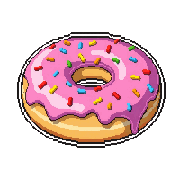 donut with sprinkles  with steam rising