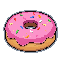 donut with sprinkles  wrapped in paper