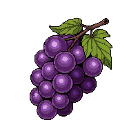 purple grape bunch  half eaten
