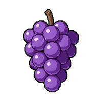 purple grape bunch  pixel perfect simple