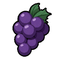 purple grape bunch  with steam rising