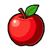 red apple  with steam rising