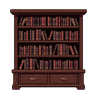 bookshelf full ancient dusty