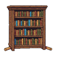 bookshelf full broken ruined