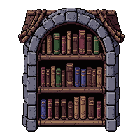 bookshelf full dwarven stone