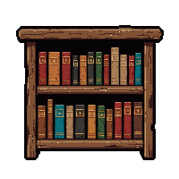 bookshelf full elven nature