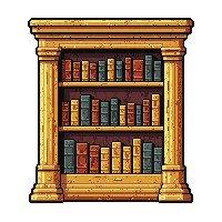 bookshelf full royal golden