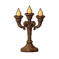 candelabra tall ancient dusty