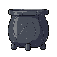 cauldron iron dwarven stone