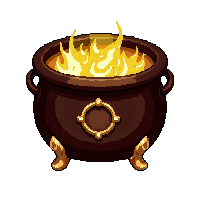 cauldron iron royal golden