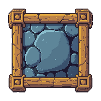 Painting Framed Dwarven Stone — free pixel art sprite from the Runner Furniture collection, transparent PNG