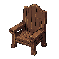 Wooden Chair Magical Enchanted — free pixel art sprite from the Runner Furniture collection, transparent PNG