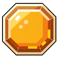 Amber Orange  Asscher Octagonal Cut — free pixel art sprite from Runner Gems