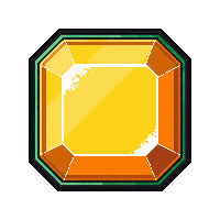 amber orange  emerald rectangular cut