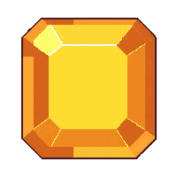 Amber Orange  Princess Square Cut — free pixel art sprite from Runner Gems