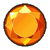 Amber Orange  Round Brilliant Cut — free pixel art sprite from Runner Gems