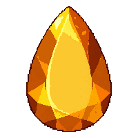 Amber Orange  Teardrop Cut — free pixel art sprite from Runner Gems