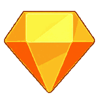 Amber Orange  Trillion Triangle Cut — free pixel art sprite from Runner Gems