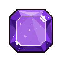 Amethyst Purple  Cushion Cut — free pixel art sprite from Runner Gems